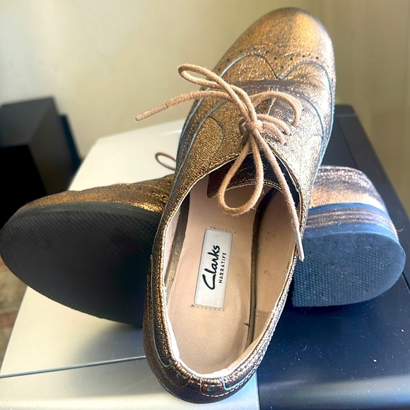 Classic Woman’s Shoes Clarks Metalic Color - Picture 5 of 7